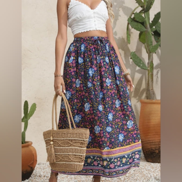 Merokeety Bohemian Maxi Skirt - Picture 1 of 3